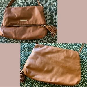 Nine West Brown Medium-Size Crossbody Handbag Purse w/ Tassel (Women's)